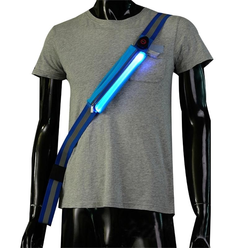 Running Gear Lights - Cinturón reflectante LED visibilidad T3LB, faja